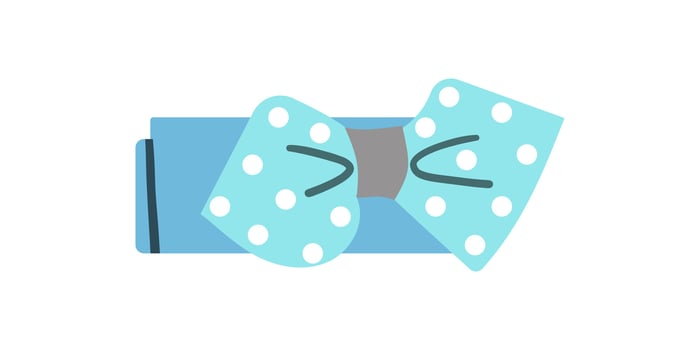 Blue Hand drawn hair accessories. Female hair cartoon scrunchies, headbands, hair tie and elastic bands flat illustration . Hair accessory doodle style . vector