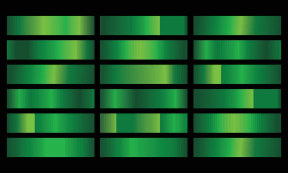 Green glossy gradient metal design vector