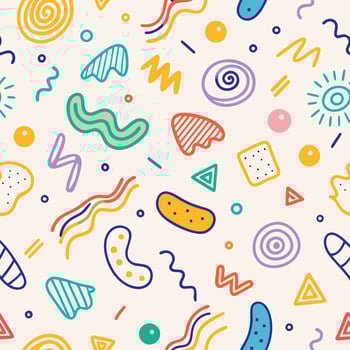 seamless pattern with colorful shapes vector
