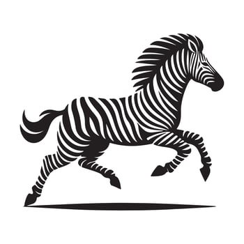 Zebra logo icon silhouette illustration. vector