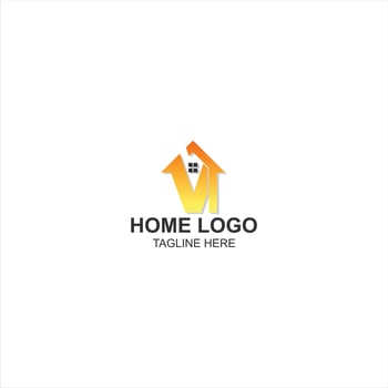 letter v logo icon for home or real estate with creative illustration vector