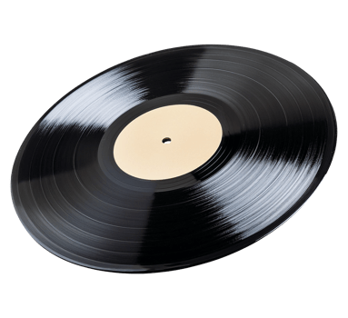 an old vinyl record isolated object on a transparent background png