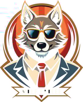 Wolf shop Logo vector