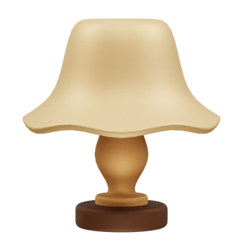 Table lamp icon 3d illustration element. desk lamp icon 3d png