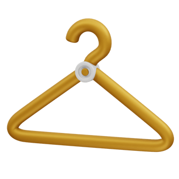 Clothes Hanger 3D Icon Illustration rendering png