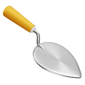 Trowel icon 3d rendering illustration png