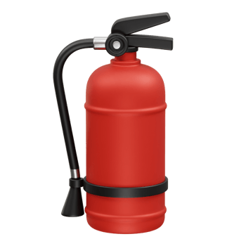 Fire extinguisher 3d icon illustration render png