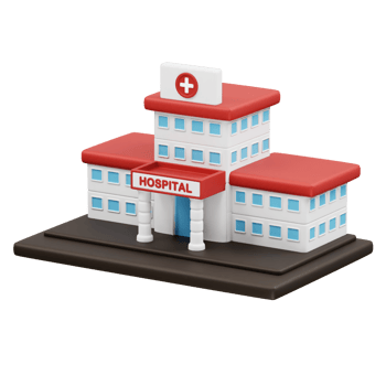 Hospital building icon illustration 3d png
