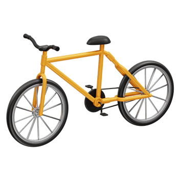 Bicycle 3D Icon Illustration rendering png