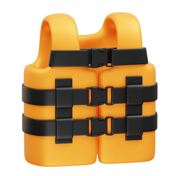 Life vest icon 3d illustration. Life jacket icon 3d png