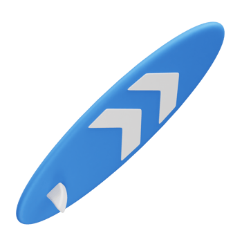 3d icon Surf Board Summer Illustration. Surfing board icon illustration 3d render png