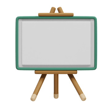 White board icon 3d render png