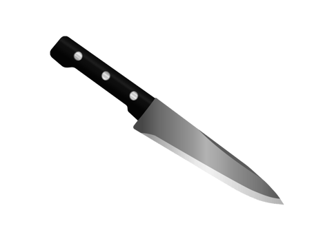 shiny realistic chef kitchen knife illustration png