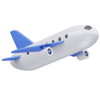 Airplane 3d icon 3d illustration render png