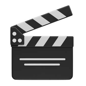 Film Clapper icon illustration. Movie cinema 3d illustration png