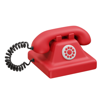 Phone icon 3d rendering illustration. Telephone 3d icon png