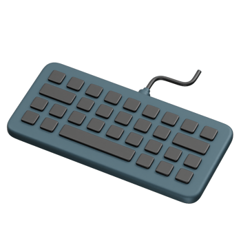 3d rendering keyboard computer illustration rendering png