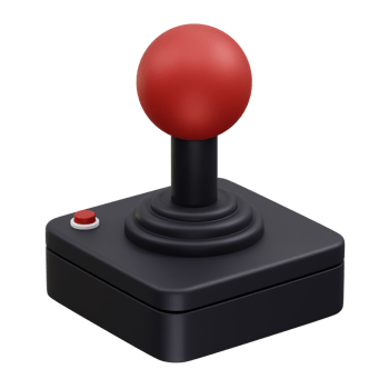 Joystick icon illustration 3d render png
