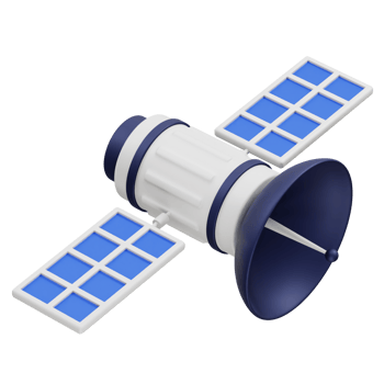 Satellite icon 3d element rendering element png