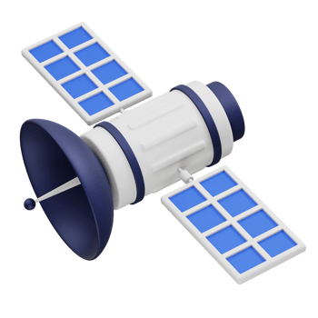 Satellite icon 3d element rendering png