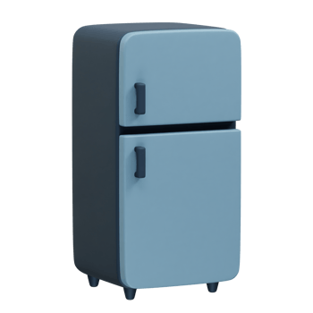 Fridge icon 3d illustration render png