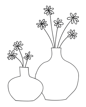 Flowers inside pottery vase floral daisies boho cottagecore aesthetic black sketch hand drawn drawing illustration decor printable minimal decor element sticker isolated clipart transparent background png