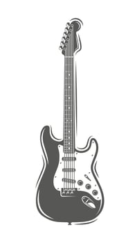 Electric guitar vintage vector