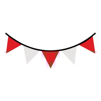 Modern Bunting Banner Flags Illustration for Parties vector