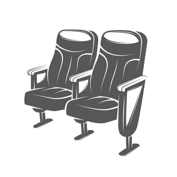 Vintage theater seat vector