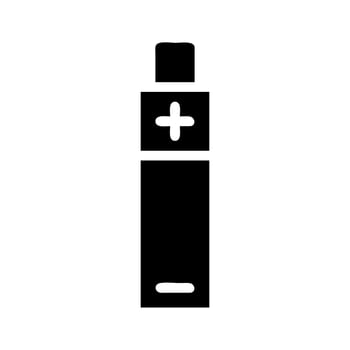 Battery icon, positive and negative charge. Concept of energy, power, and electricity. vector