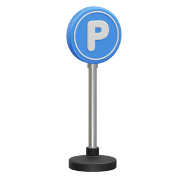 parking sign icon illustration 3d render png