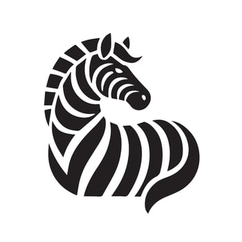 Zebra Head Logo Design vector