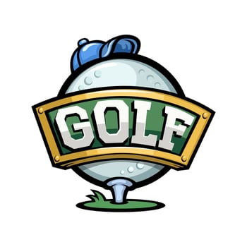 Golf Logo Mascot Cartoon Illustration vector