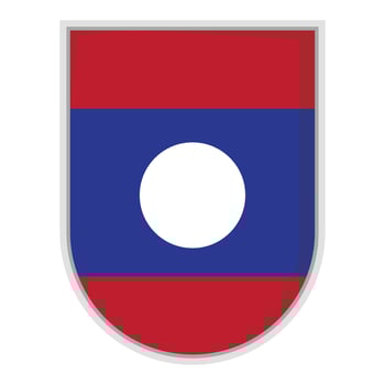 Laos national flag shield badge vector
