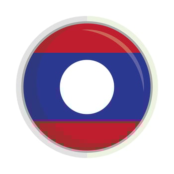 Laos national flag shield badge element vector