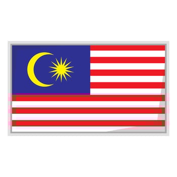 Malaysian country flag shield badge vector