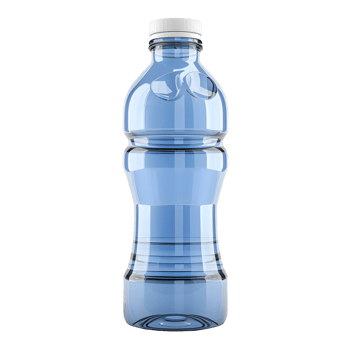 Plastic blue water bottle isolated on transparent background png