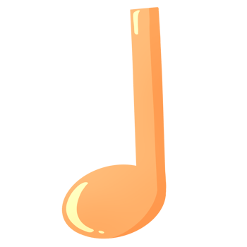 music note in yellow color png