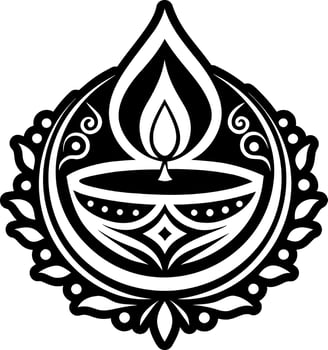 Religious clay lamp icon in solid style vector