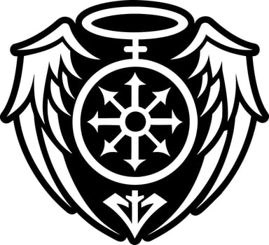 A filled style icon of halo symbol vector