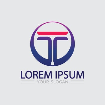 letter T logo image and font T design graphic T logo font vector