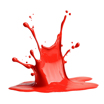 Dynamic red paint splash in motion against a clean transparent background capturing a burst of creativity and energy, Dynamic Red Paint Splash in Motion on transparent background png