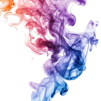 Colorful cinematic smoke swirling gracefully in vibrant hues of purple, orange, and blue against a transparent background, Cover Colofrul cinematic smoke made of colorful smoke transparent background png