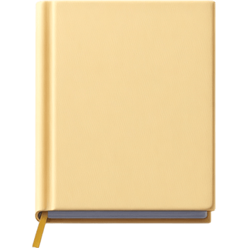 Pale Yellow Notebook with Rounded Corners and Simple Design png
