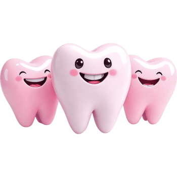 Three Smiling White Teeth png