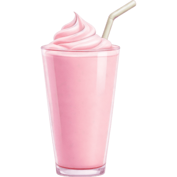 Pink Strawberry Milkshake png