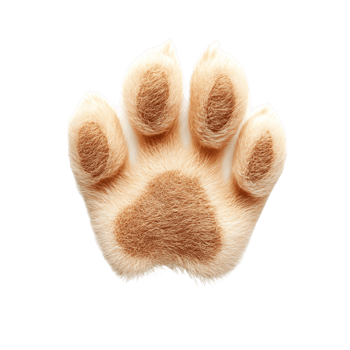 Paw print with a furry png