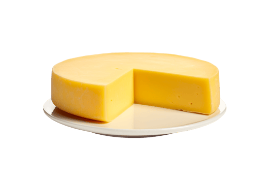 Single round cheese portion png