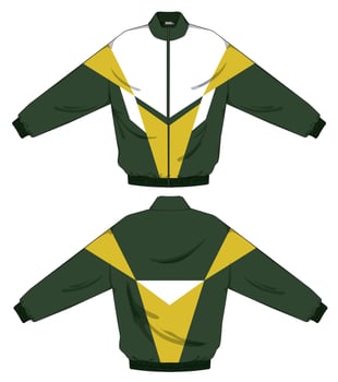 varsity jacket template design vector
