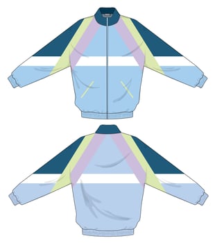 jacket with pastel color combination template design vector